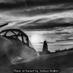 Plane at Sunset by Joshua Walker