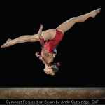 Gymnast Focused on Beam by Andy Gutteridge, EAF